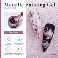 Prix usine haute densité métallisé peinture ongles Gel miroir dessin 3D doré métal Liner peinture gel pour Nail Art Salon
