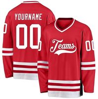 Camiseta de Hockey sobre Hielo Personalizada de Alta Calidad para Hombre, Camisetas Sublimadas, Uniforme de Hockey en Blanco con Nombre y Número Bordados