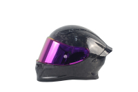 Casque intégral en fibre de carbone Heyue OEM, homologué DOT, anti-buée, double visière, boucle à dégagement rapide, toutes saisons, pour motos