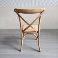 Chaises de Salle à Manger Design Style Antique Chaises à Dossier Croisé Bois Massif Sillas De Comedor