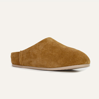 Mules Fluffies Personnalisées en Daim de Vache avec Doublure en Peau de Mouton et Fourrure pour Femmes