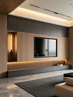 Meuble TV en alliage d'aluminium, résistant au feu, antirouille, étanche, taille personnalisée, style moderne pour salon, hôtel, villa