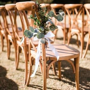 MoreDesign Chaise de jardin en bois pour événements extérieurs, empilable, avec dossier croisé, haute qualité pour hôtel - Product Image 5