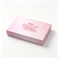 Custom Rigid Makeup Gift Box Blush Palette Set Packaging Box Magnetic Closure Recycled Materials UV Printing Pink Gradient