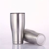 Vente en gros de gobelets isothermes pour voiture, en acier inoxydable, avec revêtement en poudre, courbés, 20 oz et 30 oz, avec couvercle