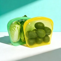 Huishoudelijke keuken voedselbewaarzakken voor koelkastgebruik, voedselveilige siliconen, vershoudend, fruitverzegelend, 1000ml-3500ml verpakt