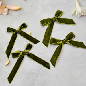 Factory Stocked Single Faced Velvet <b>Ribbon</b> <b>Bows</b> Solid Color Gift Packaging Velvet <b>Ribbon</b> <b>Bows</b> Velvet <b>Ribbon</b> - Product Image 4