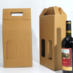 Sẵn Sàng Vận Chuyển Theo Yêu Cầu Hai Chai Ba Chai Túi Đựng Bia Rượu Sâm Banh Bao Bì Giấy Gợn Sóng Hộp Đựng Rượu Quà Tặng Túi Đóng Gói - Product Image 6