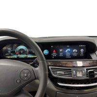 Gerllish Dual Screen 12.3" Panel Instrumen Digital Mobil Speedo Meter Mercedes-Benz S W221 2005-2013 GPS Navigasi DSP Pemutar Multimedia
