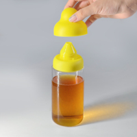 Bouteille en plastique PET pour miel, nouveau style, prix d'usine, vente en gros, 300 ml, 360 ml, avec bouchons, bouteilles alimentaires transparentes pour le conditionnement de confiture et de sirop