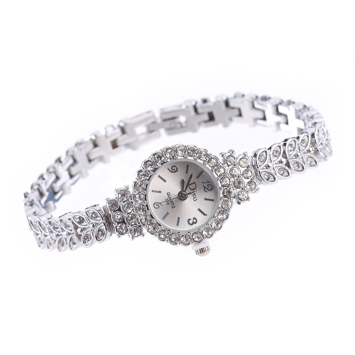 Floral Diamond Quartz Bracelet Watch Analog Stainless Steel Women\'s Grand Seiko Ladies Heritage Collection Cherry Blossom  main image 2