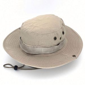Sombrero de pescador tipo Boonie con logotipo bordado 3D personalizado, al por mayor, de ala ancha, para escalada, pesca, actividades al aire libre, con cordón, informal, para esquí y fiestas. - Product Image 2