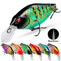 MAXSEN Leurre Crankbait en Plastique ABS 8,3 cm 14,9 g - Appât de Surface pour Pêche en Eau Salée pour Perche, Maquereau et Pargo avec Hameçons