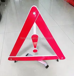 Kit triângulo de emergência de veículos, ferramentas de resgate e aviso de tráfego, triângulo vermelho reflexivo
