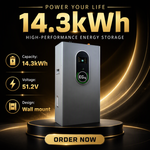 Système de stockage d'énergie à batterie au lithium mural pour intérieur, 14,3 kWh, 51,2 V, 280 Ah, armoire d'alimentation chauffée pour la maison - Product Image 5