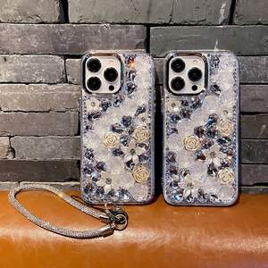 เคสโทรศัพท์หรูหราประดับเพชรเต็มตัวแบบ 3 มิติ ลายดอกกุหลาบ พร้อมสายคล้องข้อมือ สำหรับ VIVO Y500 X200 V60 - Product Image 2