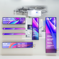 Pantalla LCD Extensible HBYLCD de 24, 34 y 49 Pulgadas, Pantalla Táctil Android Ultra Ancha para Estantes de Supermercados y Comercios Minoristas