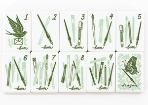 Hallmark X Miss Mahjong Miss Heirloom – Tuiles de Mahjong américaines de luxe modernes, motifs floraux vintage, acrylique triple couche, 160 pièces - Product Image 2