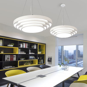 Lustre LED blanc 3500K blanc chaud en acier inoxydable à fixation au plafond, dimmable, protection oculaire, pour salon, corps doré - Product Image 3