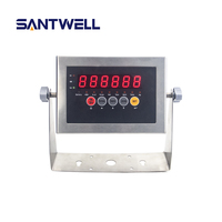 Indikator Penimbangan Santwell LP7512 Bersertifikasi OIML, Bahan Stainless Steel, Tahan Air IP68, Pengontrol Digital untuk Timbangan Platform