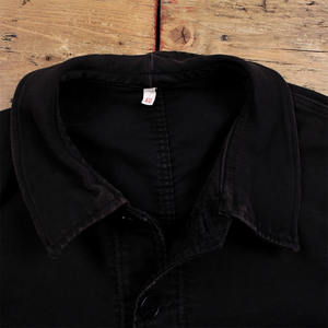 Vintage French Workwear <strong>Jacket</strong> Men's <strong>Chore</strong> <strong>Jackets</strong> Faded Repaired <strong>Black</strong> <strong>Chore</strong> - Product Image 3