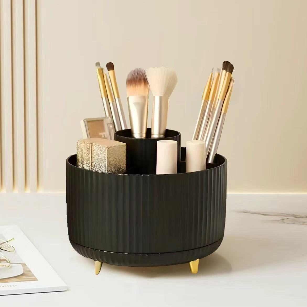 360° Rotating Makeup Pen Holder [Black]