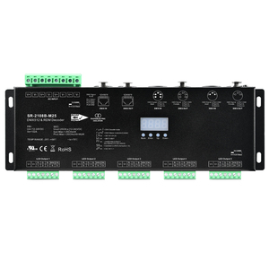 Decodificador <span class=keywords><strong>DMX</strong></span> RDM Ultra-Pro de 25 Canales - Salida de Alta Corriente de 100A, Actualización OTA y Protección Contra Rayos para Grandes Proyectos LED SR-2108B-M25 - Product Image 2