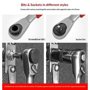 MINI Ratelratel Sleutel Handmatige Bit Snelle Momentsleutel 6.35mm Batchkop Steeksleutelhandvat CRV Materiaal Kwaliteit Sleutel - Product Image 4