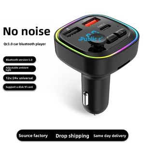 Transmetteur FM pour <span class=keywords><strong>voiture</strong></span> P4 transfrontalier avec écran numérique, charge rapide QC3.0 et chargeur USB PD 30W pour allume-cigare - Product Image 2