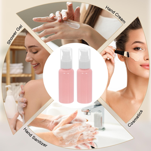 Botella de Plástico PET Rosa Brillante de 50 ml Personalizada para Limpiador Facial con Cabeza Dosificadora para Envasado de Cosméticos - Product Image 6