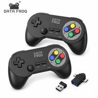Manette de jeu sans fil Data Frog PC07, contrôleur rétro, 2 joueurs, contrôleur de jeu Plug & Play pour PC DInput, émulateurs Android