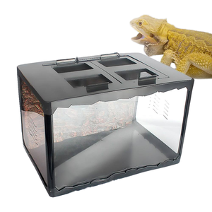 Terrario in Vetro per Rettili, Espositore per Animali Striscianti, Gabbia per Lucertole, <span class=keywords><strong>Serpenti</strong></span> e Camaleonti - Product Image 2