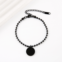 Bracelet personnalisé Ywyougang avec pendentif rond bohème, chaîne en acier inoxydable plaqué or gravable sur mesure pour femme, cadeau