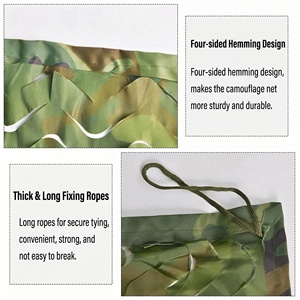 <span class=keywords><strong>Filet</strong></span> de <span class=keywords><strong>camouflage</strong></span> (150D/210D/420D) en PE pliable pour décoration extérieure, jeux de CS en direct, applications anti-drone et tir - Product Image 6