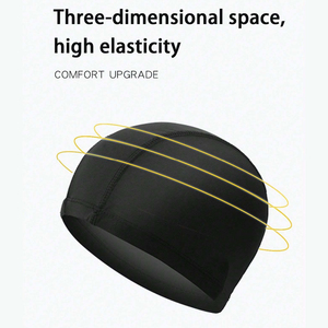 مرونة عالية قماش جيد التهوية مريحة-قبعة السباحة طويلة الشعر حجم كبير للماء عدم الانزلاق الكبار للجنسين - Product Image 2