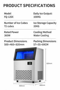 Machine à <span class=keywords><strong>glaçons</strong></span> <span class=keywords><strong>automatique</strong></span> électrique <span class=keywords><strong>avec</strong></span> écran LED, <span class=keywords><strong>glaçons</strong></span> carrés pour usage commercial dans les hôtels, restaurants, cuisines - Product Image 3