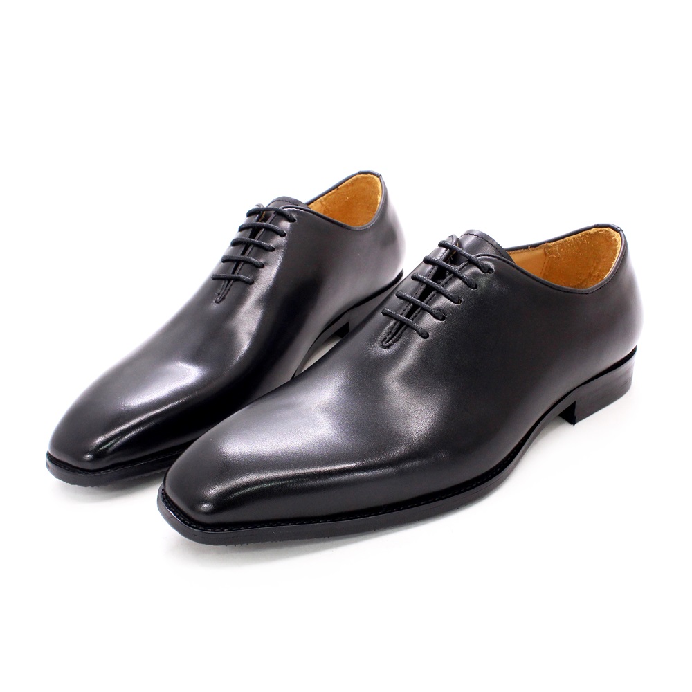 Wholesale Square Toe Lace-up Men's Dress Shoes - Genuine Leather