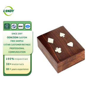 Boîte-cadeau en bois de décoration de <span class=keywords><strong>jeu</strong></span> de poker de luxe à 1 pont pour enfants et famille pour bougie et artisanat - Product Image 1