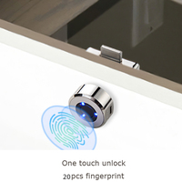 Serrure de tiroir à empreintes digitales en alliage de zinc au design moderne, serrure électronique intelligente biométrique sans clé pour armoire de bureau, SinovoTEC