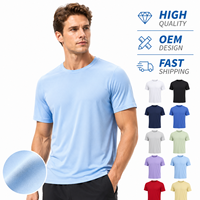 T-Shirt Sportiva da Uomo Personalizzata OEM con Logo Stampato, Tessuto Elastico Morbido, Anti-Pilling, Traspirante per Allenamento