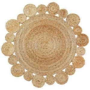 Jacquard-tapis de fleurs tissé en jonc de mer fabriqué à la machine au Vietnam - Product Image 1