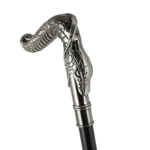 Canne de marche de luxe en alliage avec poignée tête de serpent, canne royale sculptée en forme d'animal - Product Image 4