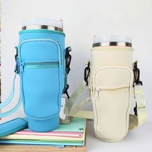 Housse de transport personnalisée en néoprène pour gobelet de 40 oz, sac de transport pour bouteille d'eau, accessoires pour tasses avec bandoulière réglable – Vente en gros - Product Image 1