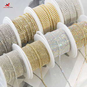 HQ Mixed Proc Discount 1.5mm 3D Metal Nail Art Crystal <b>Rhinestone</b> Claw Chain Luxury Diamond Chain Sparkling Nail Charms - Product Image 2