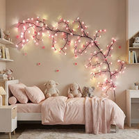 Guirlandes lumineuses LED flexibles en forme de saule, lumières artificielles pour arbres, pour décoration intérieure et extérieure, murale, chambre, mariage, fêtes