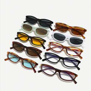 Lunettes de soleil ovales rétro jaunes léopard 2025 avec logo personnalisé, protection UV400, petite monture, style œil de chat pour hommes et femmes - Product Image 5