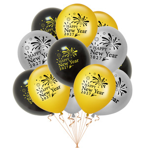 Artículos para Fiesta <span class=keywords><strong>de</strong></span> <span class=keywords><strong>Año</strong></span> <span class=keywords><strong>Nuevo</strong></span> 2027, Globos <span class=keywords><strong>de</strong></span> Látex Negros y Oro Rosa para Nochevieja, Regalo <span class=keywords><strong>de</strong></span> Navidad, Decoración para el Hogar, Disponibles - Product Image 2