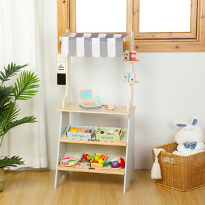 Il supporto del mercato in stile naturale gioca con i set di cibo negozio di alimentari finta di giocare, giocattoli in legno supporto per <span class=keywords><strong>limonata</strong></span> per bambini - Product Image 5