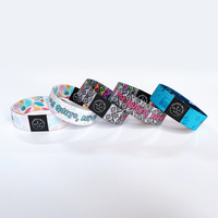 Bracelet extensible personnalisé avec logo, réutilisable, étanche, tendance, avec puce RFID NFC 215 pour contrôle d'accès