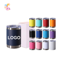 Tasse thermos ZP 10oz en acier inoxydable 304 avec revêtement par pulvérisation, tasse de voyage portable 10oz pour voiture, rétention de chaleur et de froid